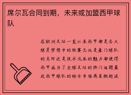 席尔瓦合同到期，未来或加盟西甲球队